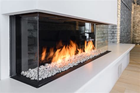 contemporary gas fireplace